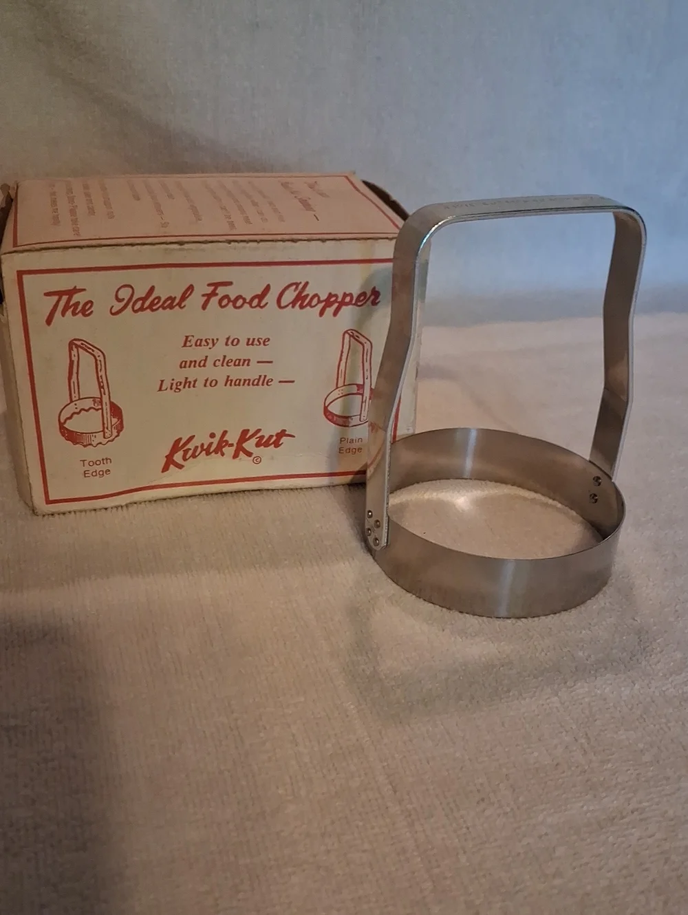 Kwik-Kut Ideal Food Chopper - Stainless Steel New Old Stock